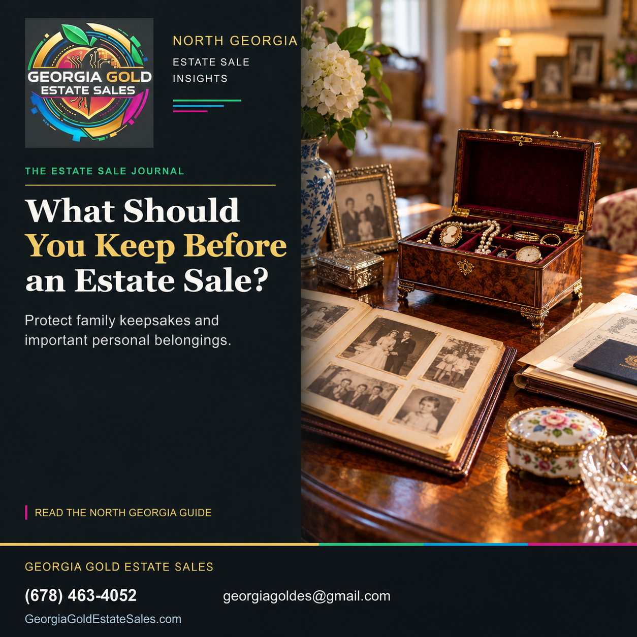 Georgia Gold Estate Sales guide to What to Keep Before an Estate Sale