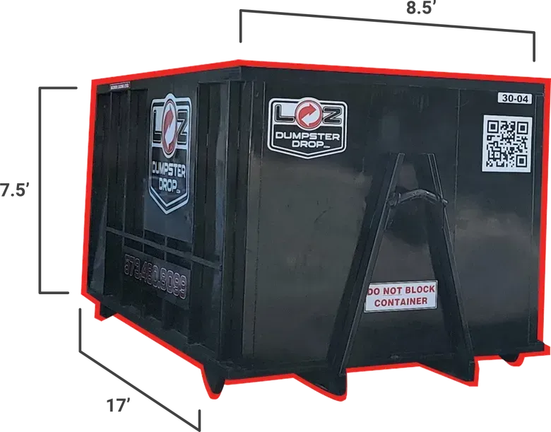 30 yard roll off dumpster rental in Lake Ozark MO
