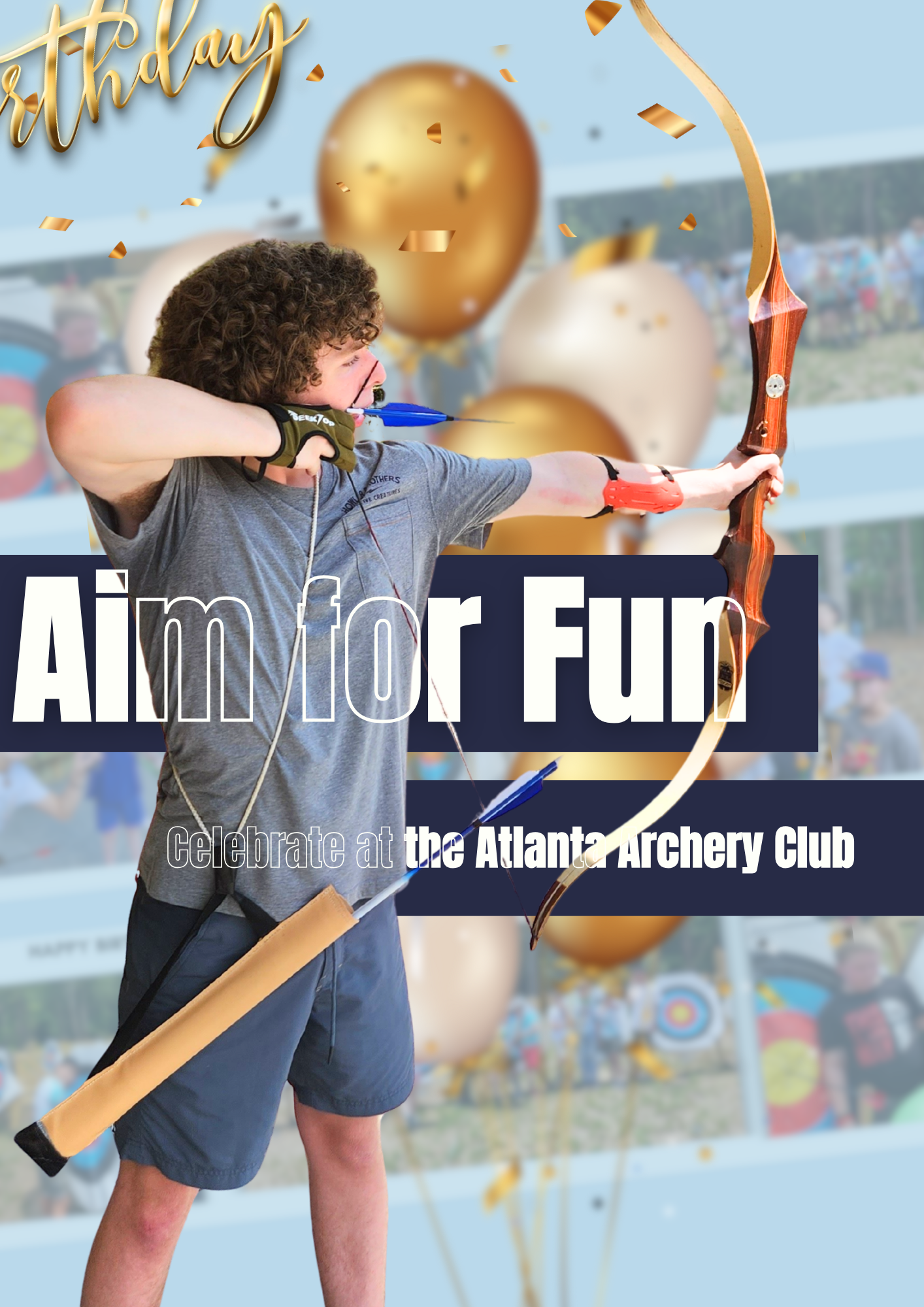 Person aiming a bow,