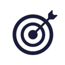 Bullseye target with an arrow in the center.
