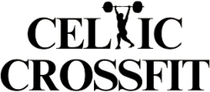 CELTIC CROSSFIT logo with a black weightlifter silhouette between the words