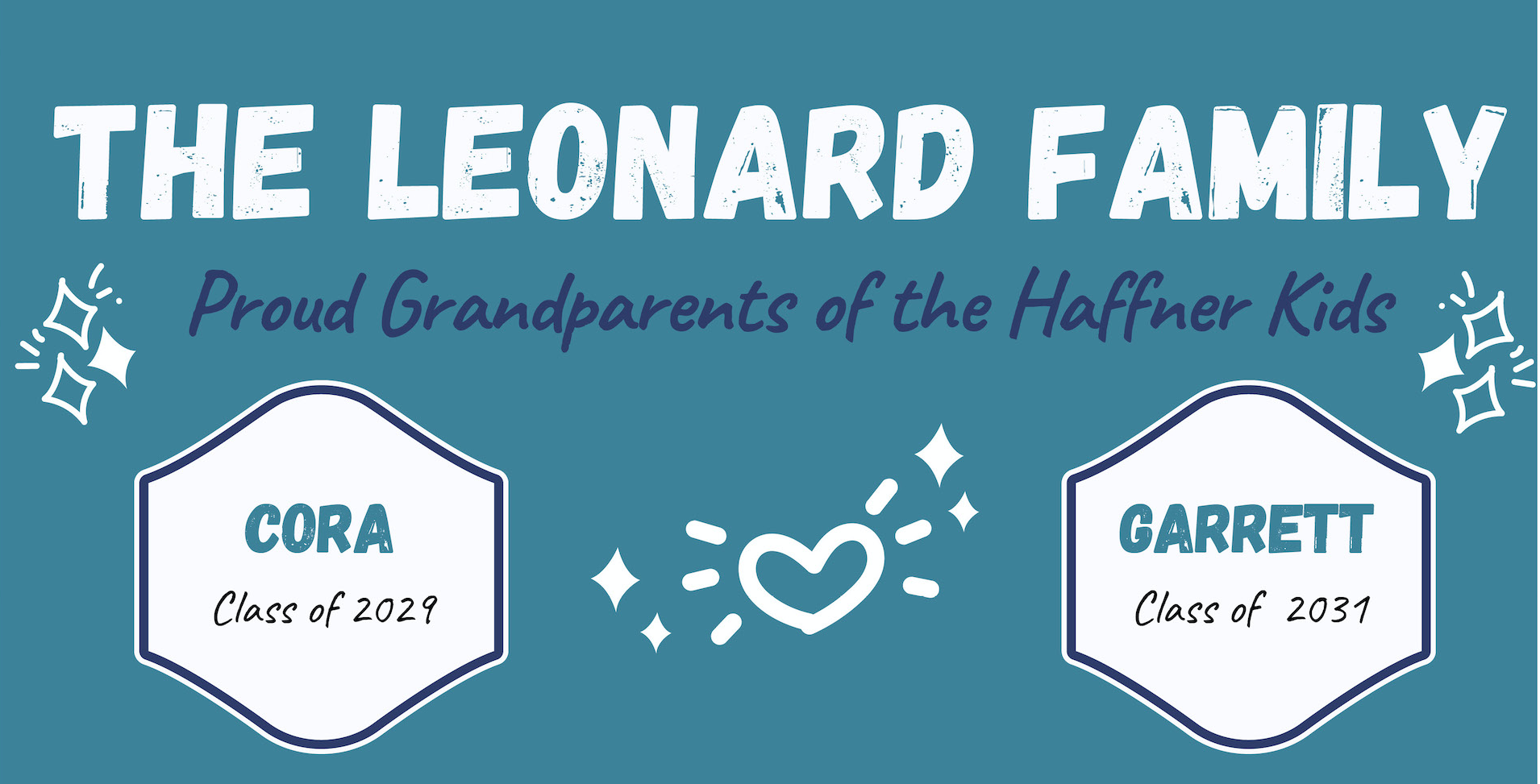 The leonard family proud grandparents of the haffner kids
