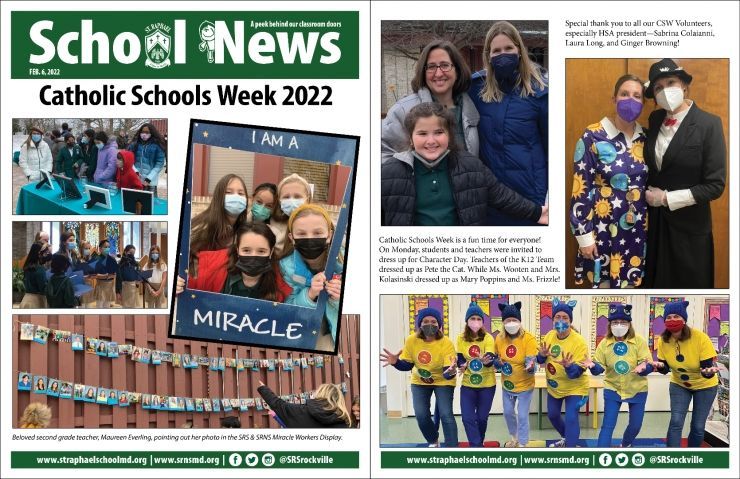 School Newsletter The front page of the school news catholic schools week 2022