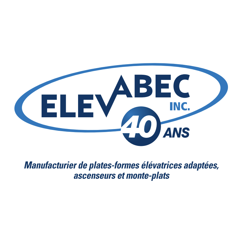 Un logo bleu et blanc pour elevbec inc.