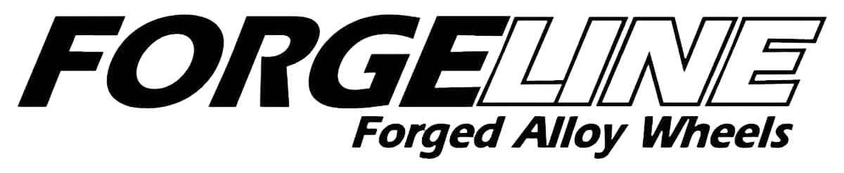FORGELINE logo with “Forged Alloy Wheels” in bold black and gray text