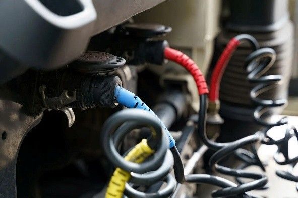 Close-up of a trailer electric brake control system in Canberra.