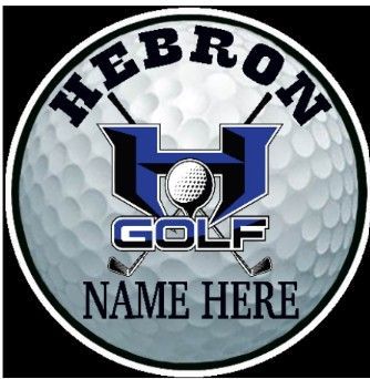 Blue and black golf bag with white 