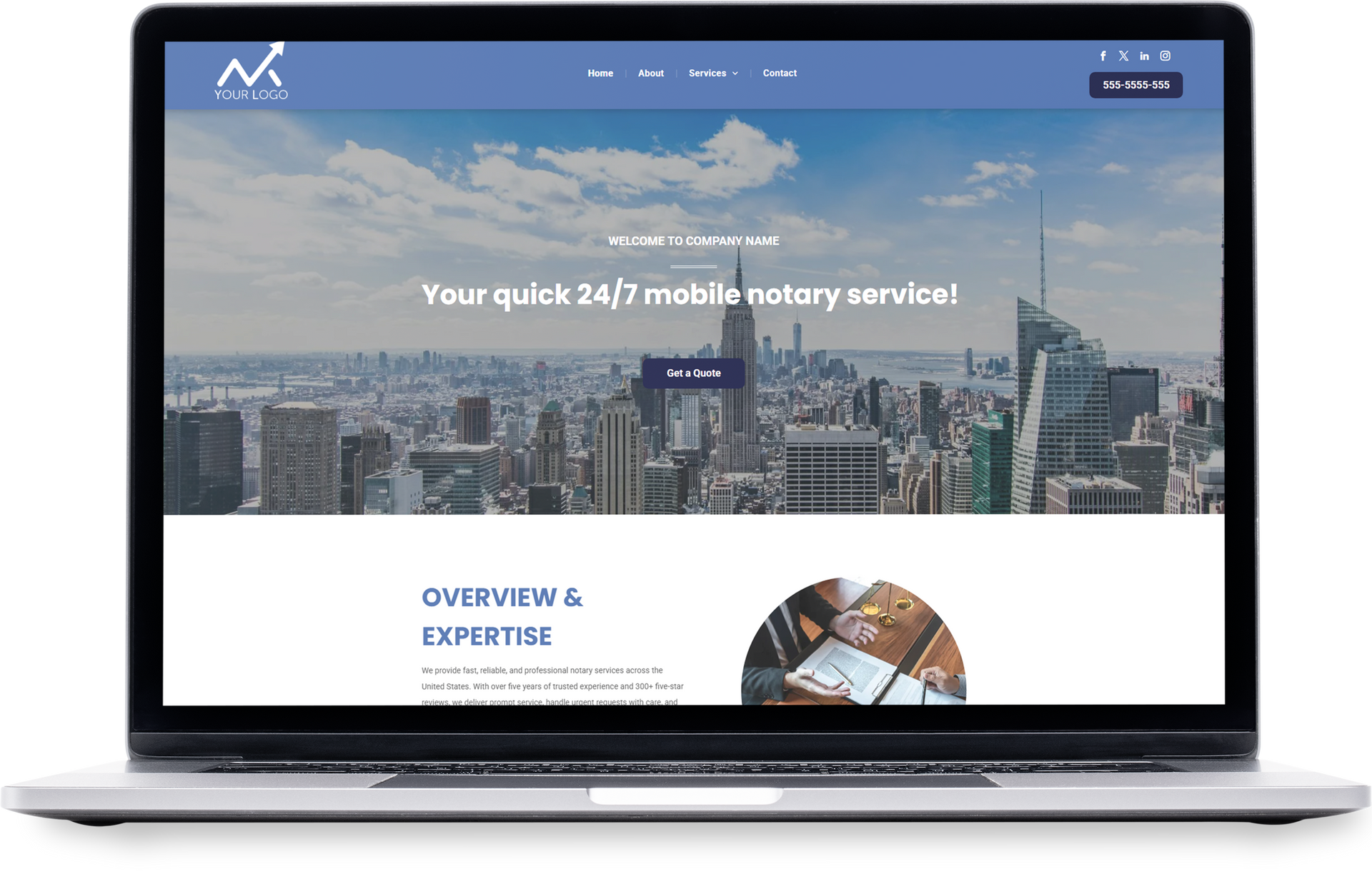 Business Templates -Process Server -Mighty Websites