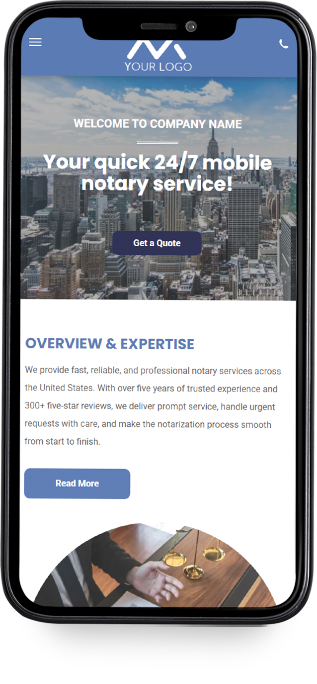 Business Templates -Notary -Mighty Websites