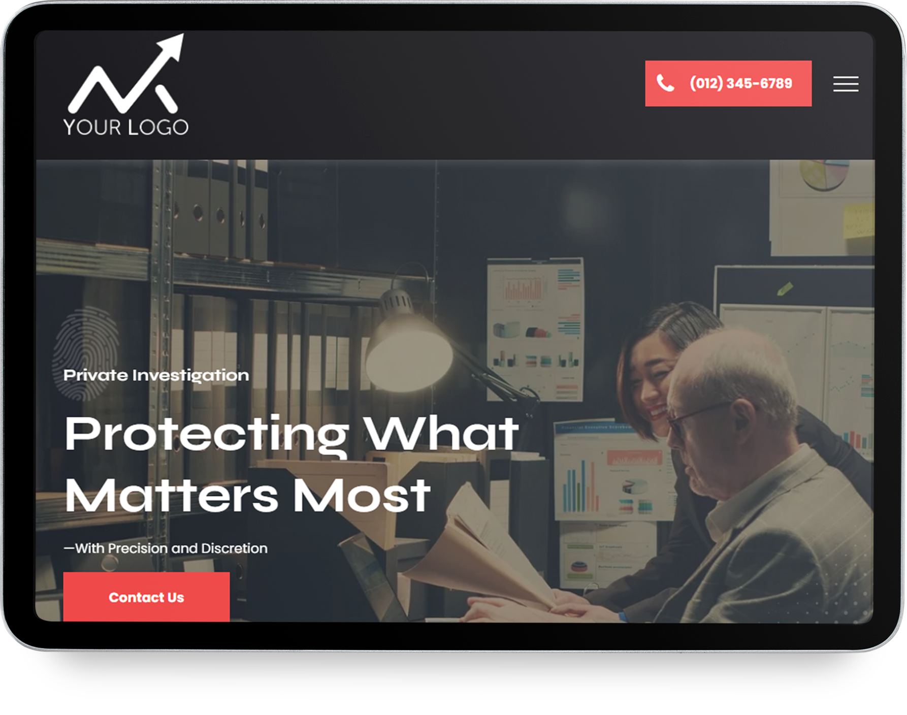 Business Templates -Private Investigator-Mighty Websites