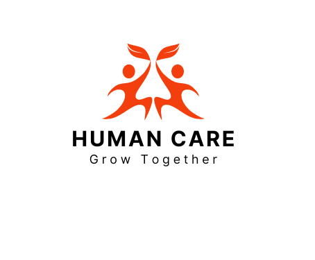 A logo for a company called human care grow together