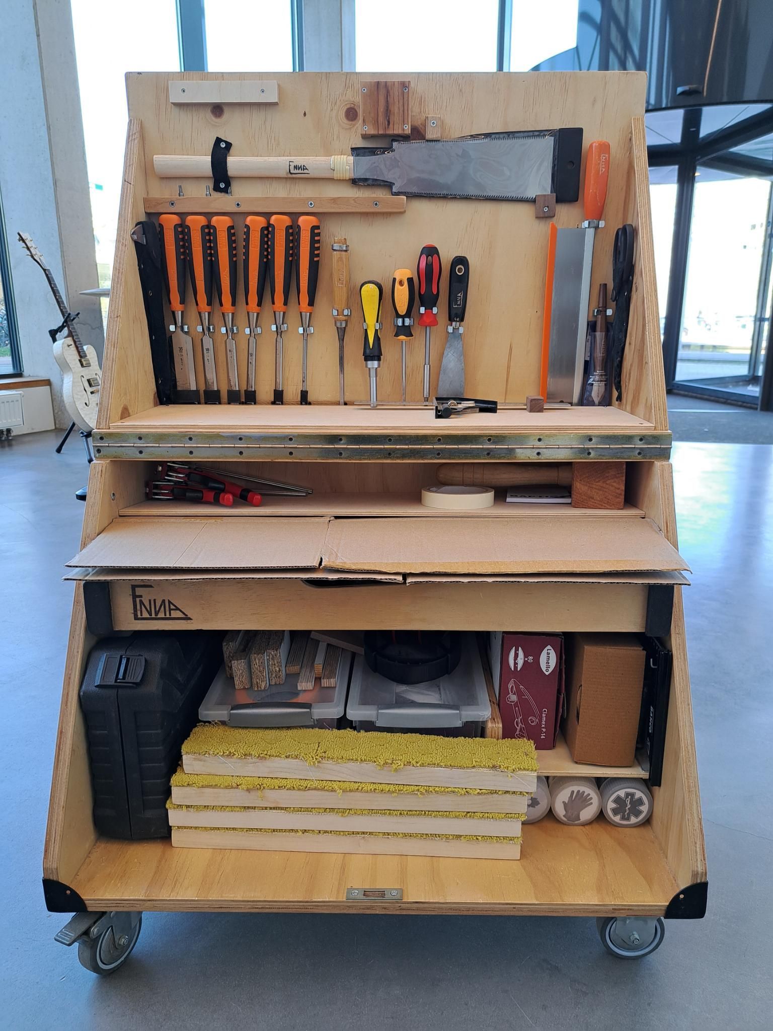 Mijn gereedschapskist. Een mobiele miniwerkplaats.