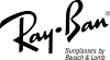 Ray-Ban logo in black text with small “Sunglasses by Luxottica” tagline underneath