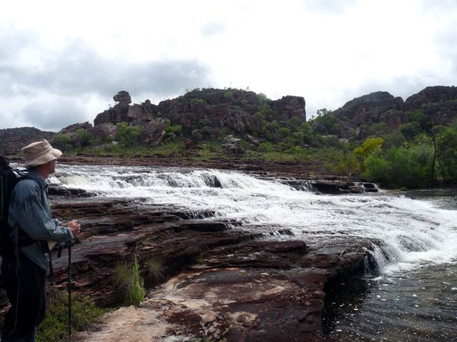 Kakadu, Baroalba Creek waterfall above Kubara, wet season
