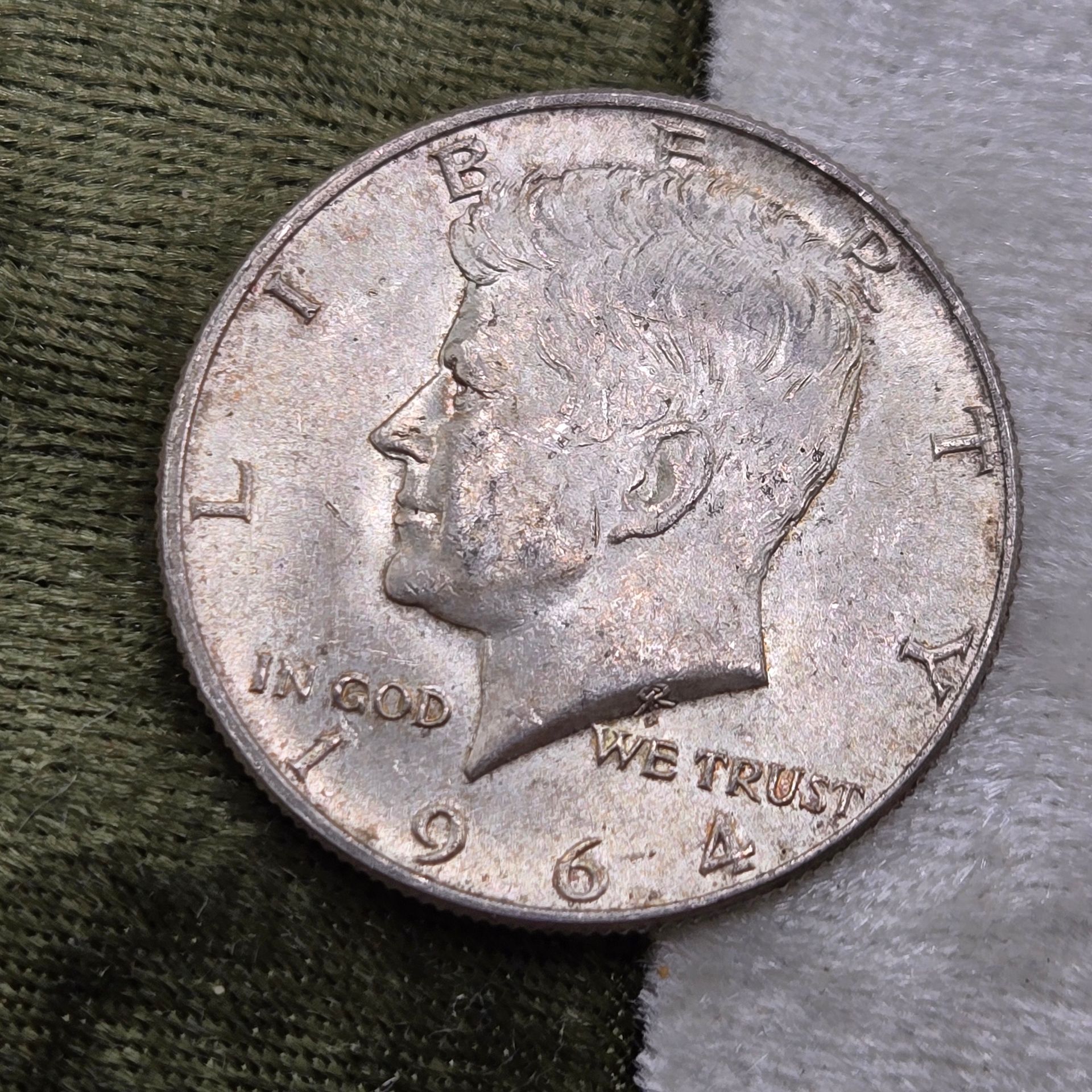 1964 Kennedy Half Dollar, 90% silver