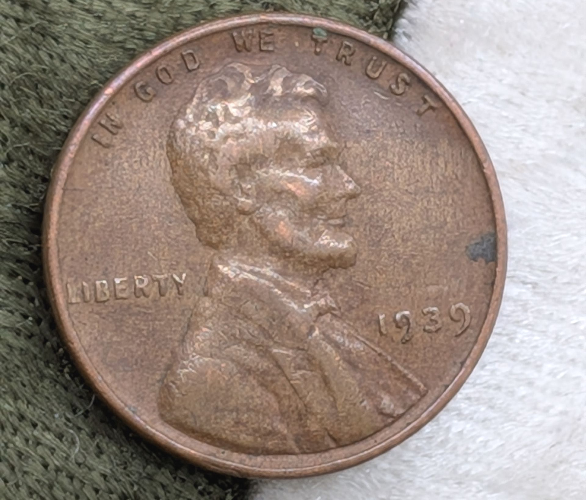 1939 Lincoln wheat cent