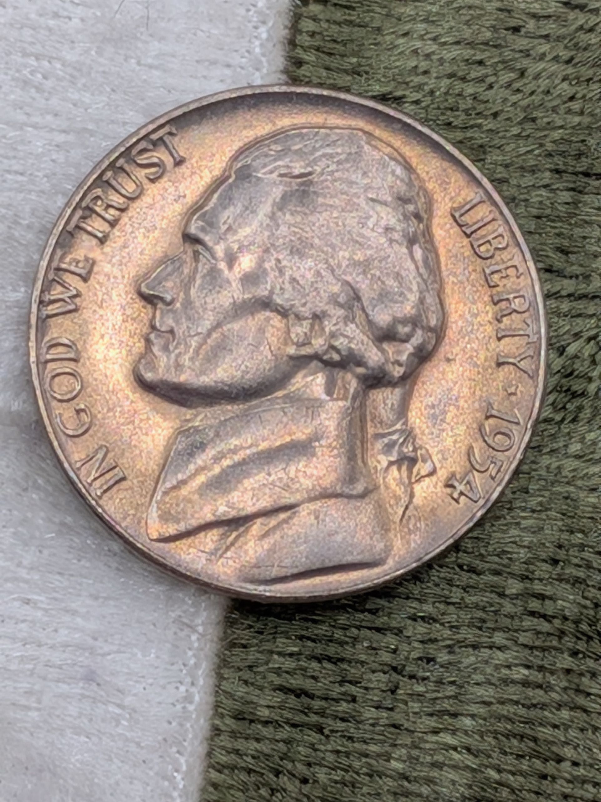1954 Jefferson nickel