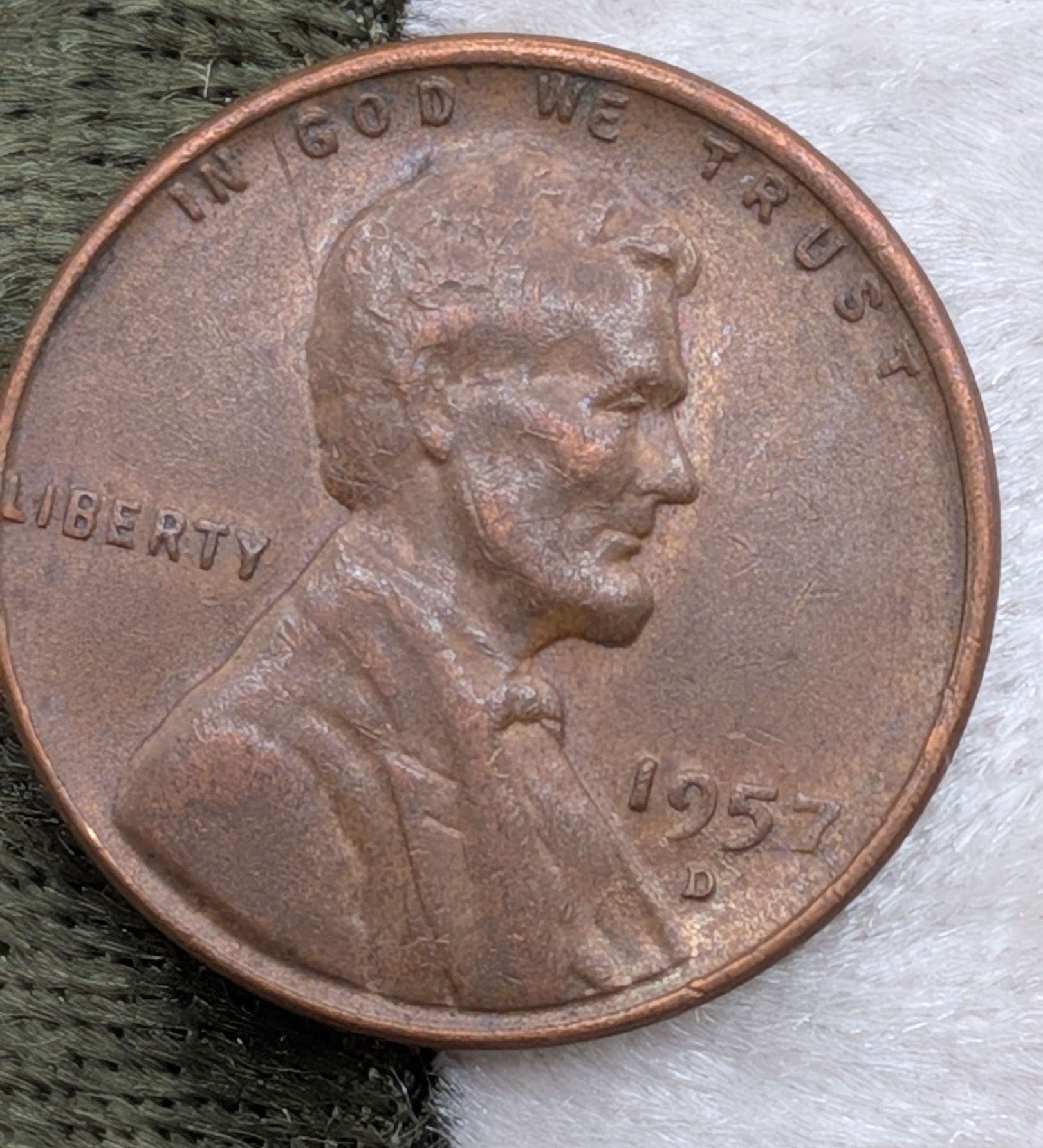 1957-D Lincoln Wheat cent
