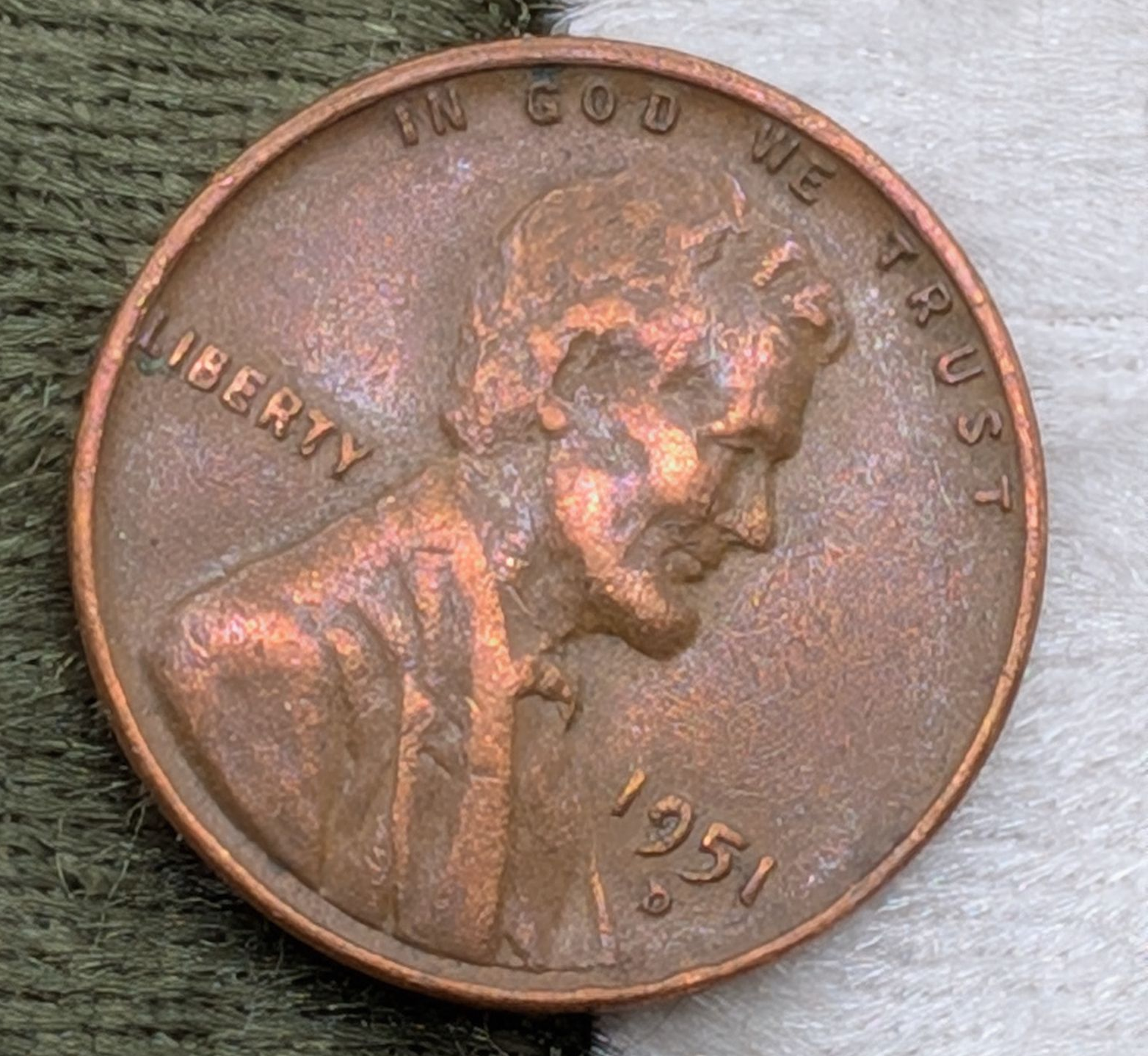 1951-D Lincoln Wheat cent