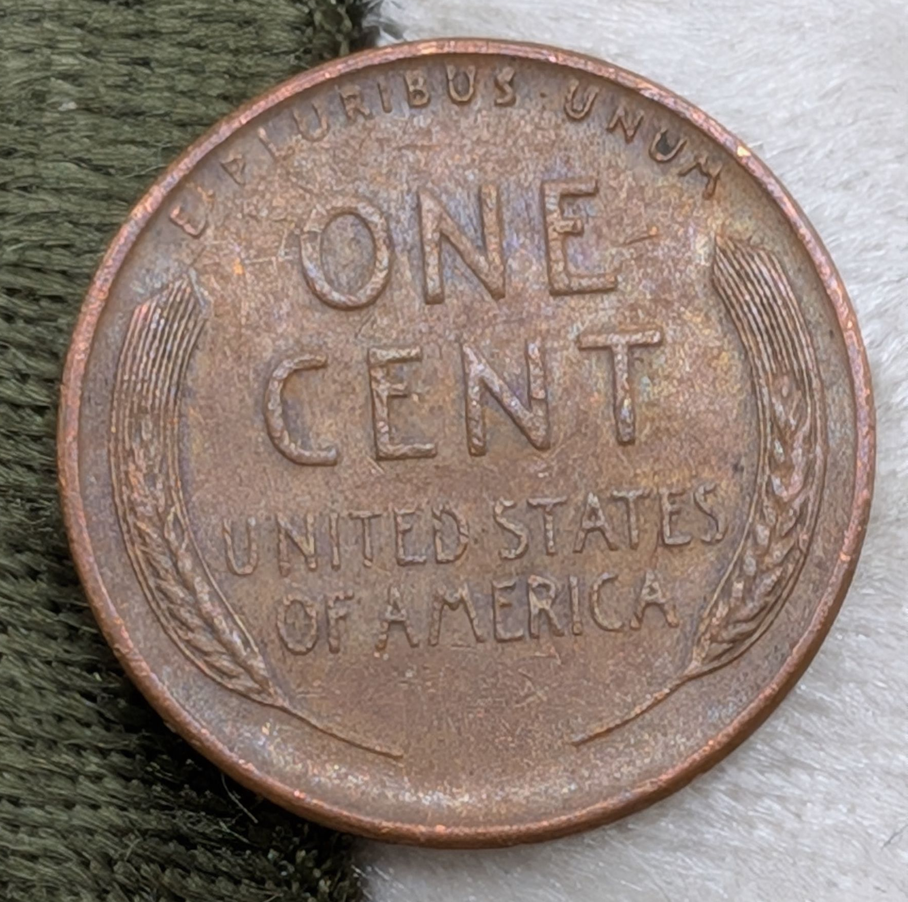 1948-S Lincoln Wheat cent toned