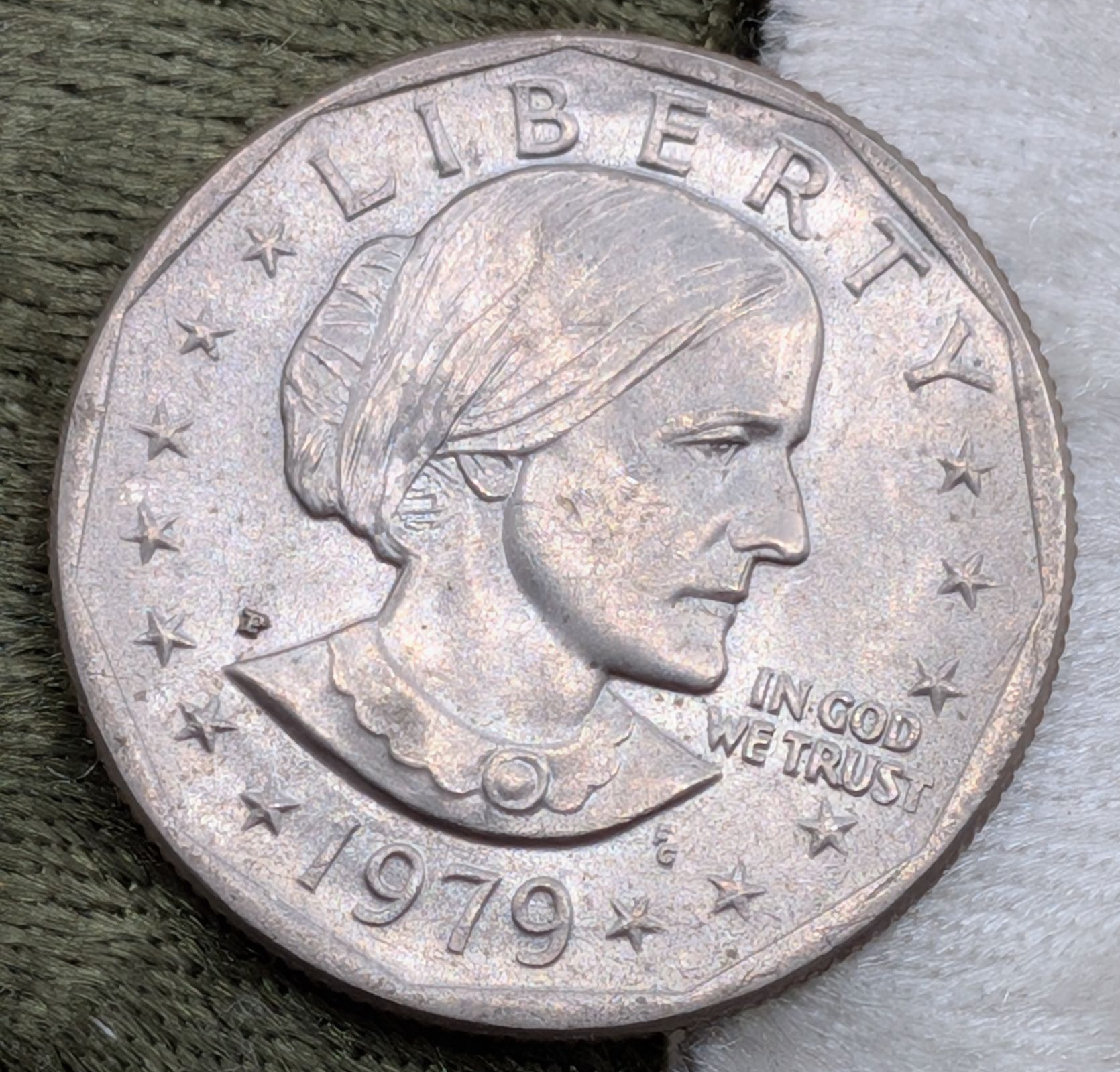 1979 Susan B. Anthony pink Hues