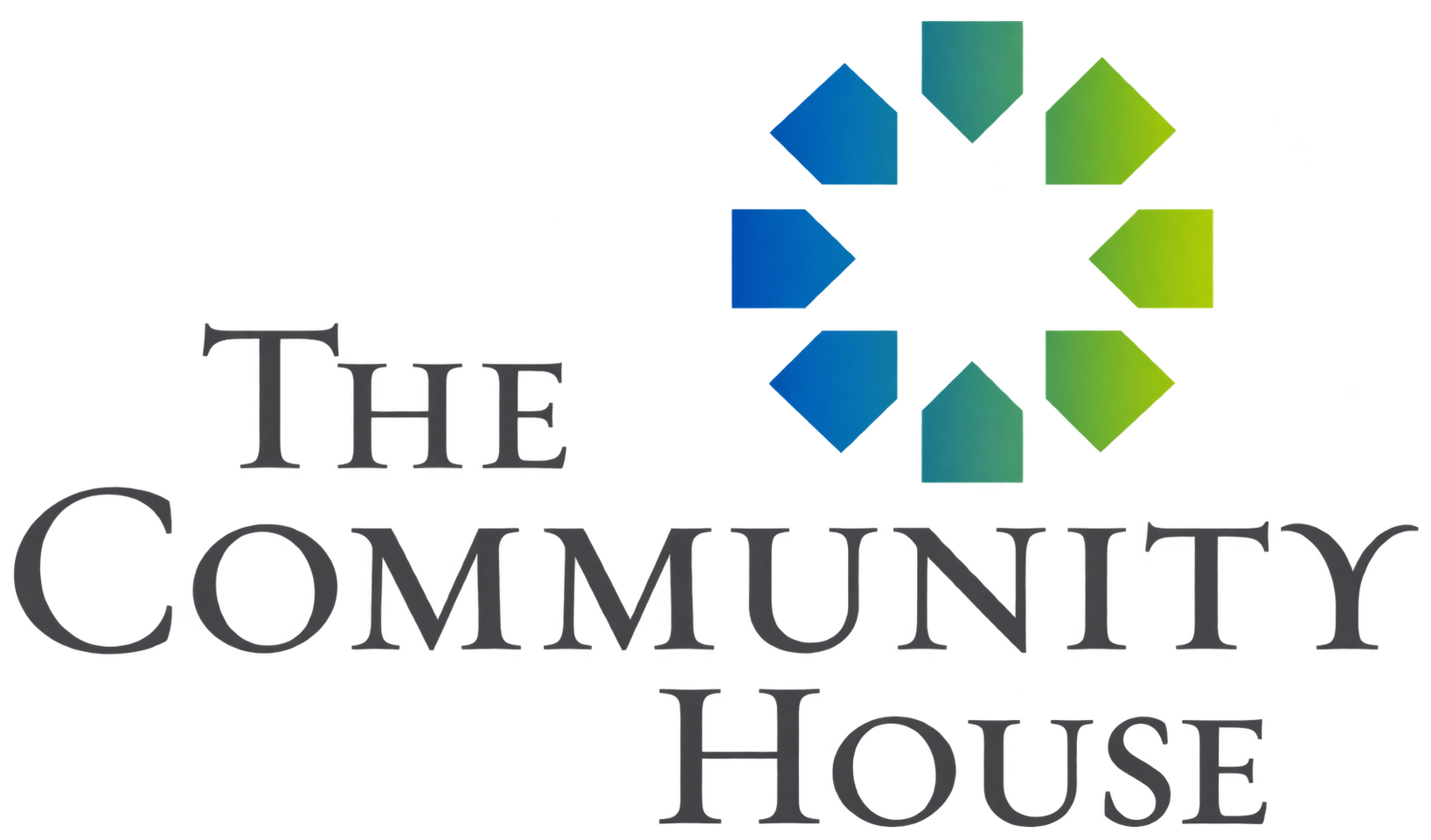 The Community House logo with gray text and a circular blue, green, and yellow icon