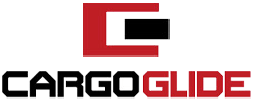 Logo for Cargo Glide. The top has a red C shape with a black rectangle, below is the text