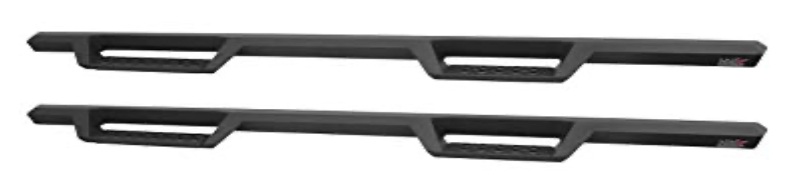 Black running boards with two step treads.