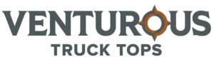 Venturous Truck Tops logo with a compass-like design integrated into the