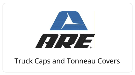 ARE logo: blue triangle above black 