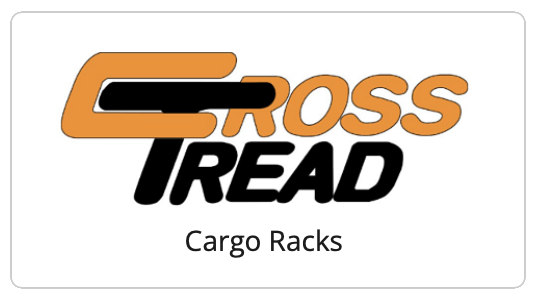 Logo for Cross Tread Cargo Racks in orange and black with 