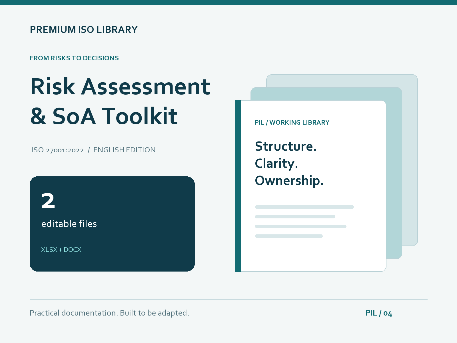 Risk Assessment and SoA Toolkit — 2 editable English Word and Excel files