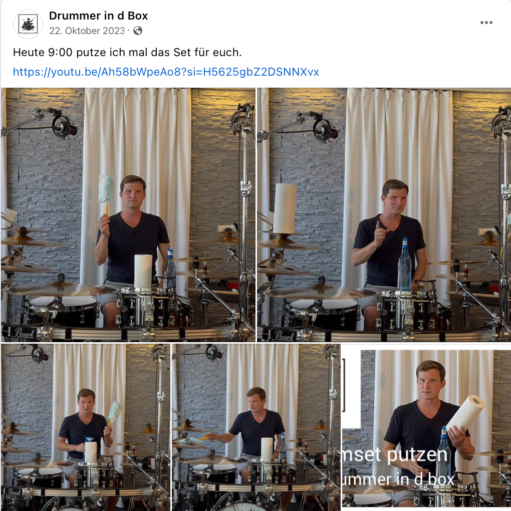 Insta Link. Im Bild sieht man wie ich ein bisschen putze