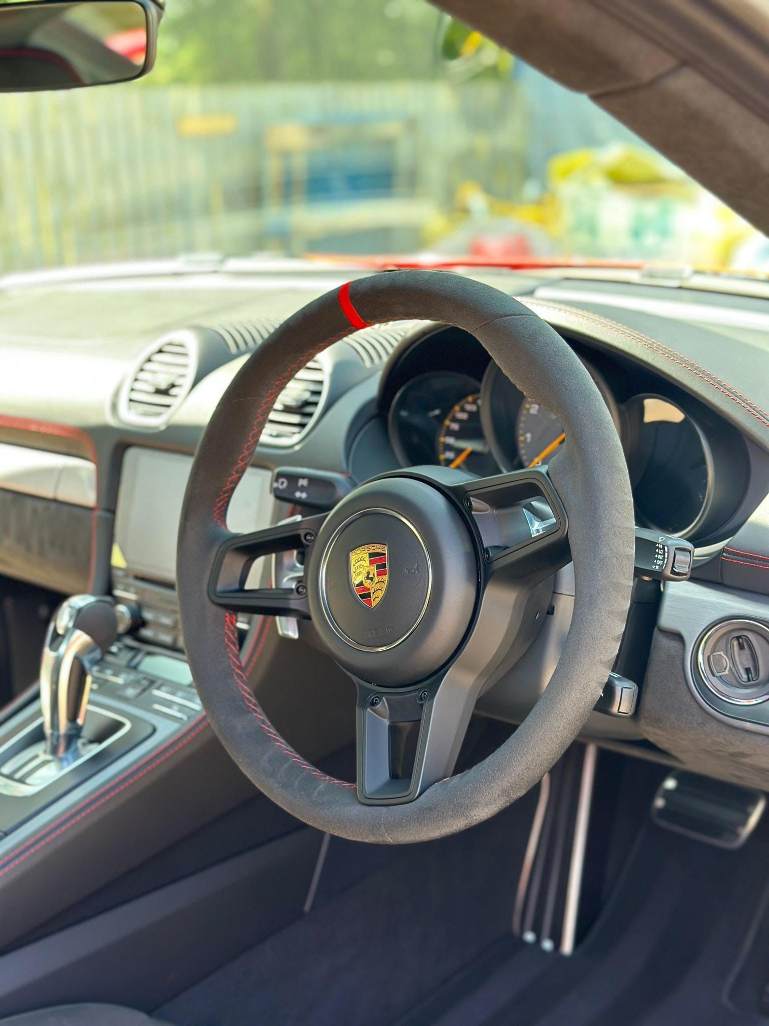 Porsche GT4 interior clean