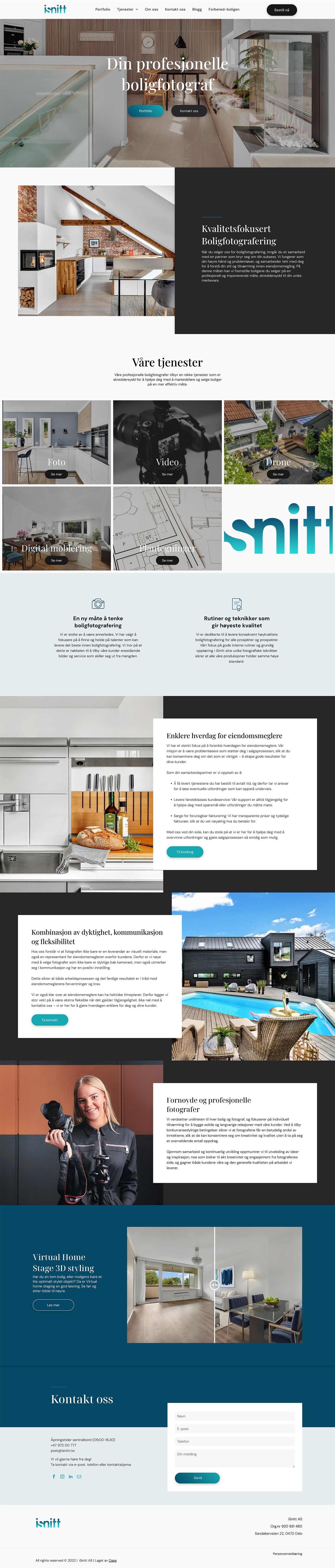 Isnitts nettside laget av Oase Media