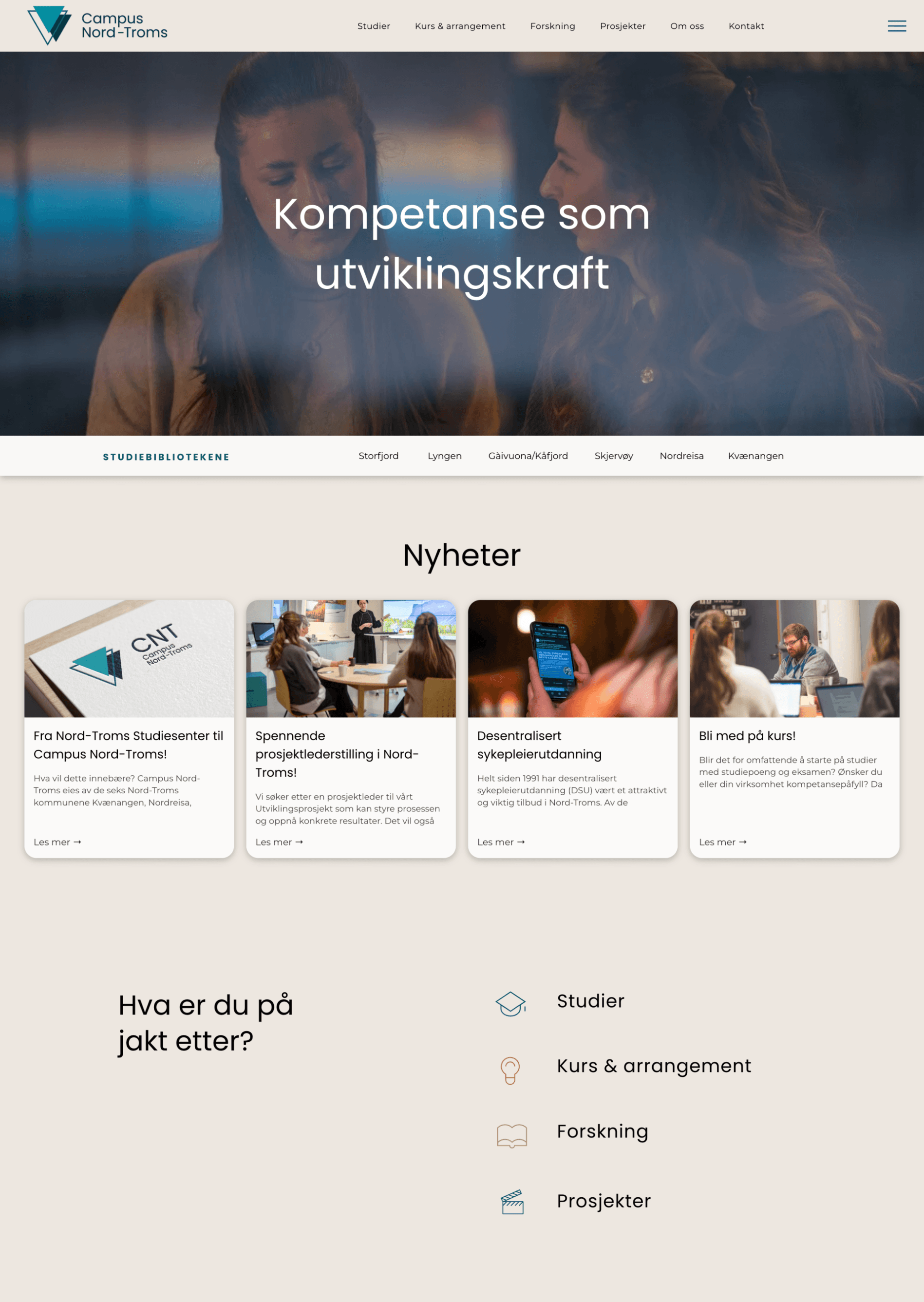 Oase Media har laget nettside til Campus Nord-Troms