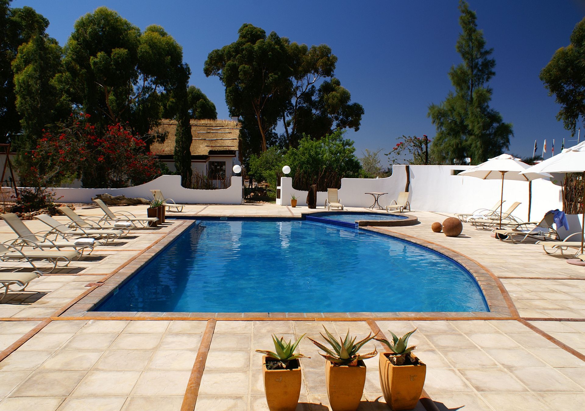 An inground pool.