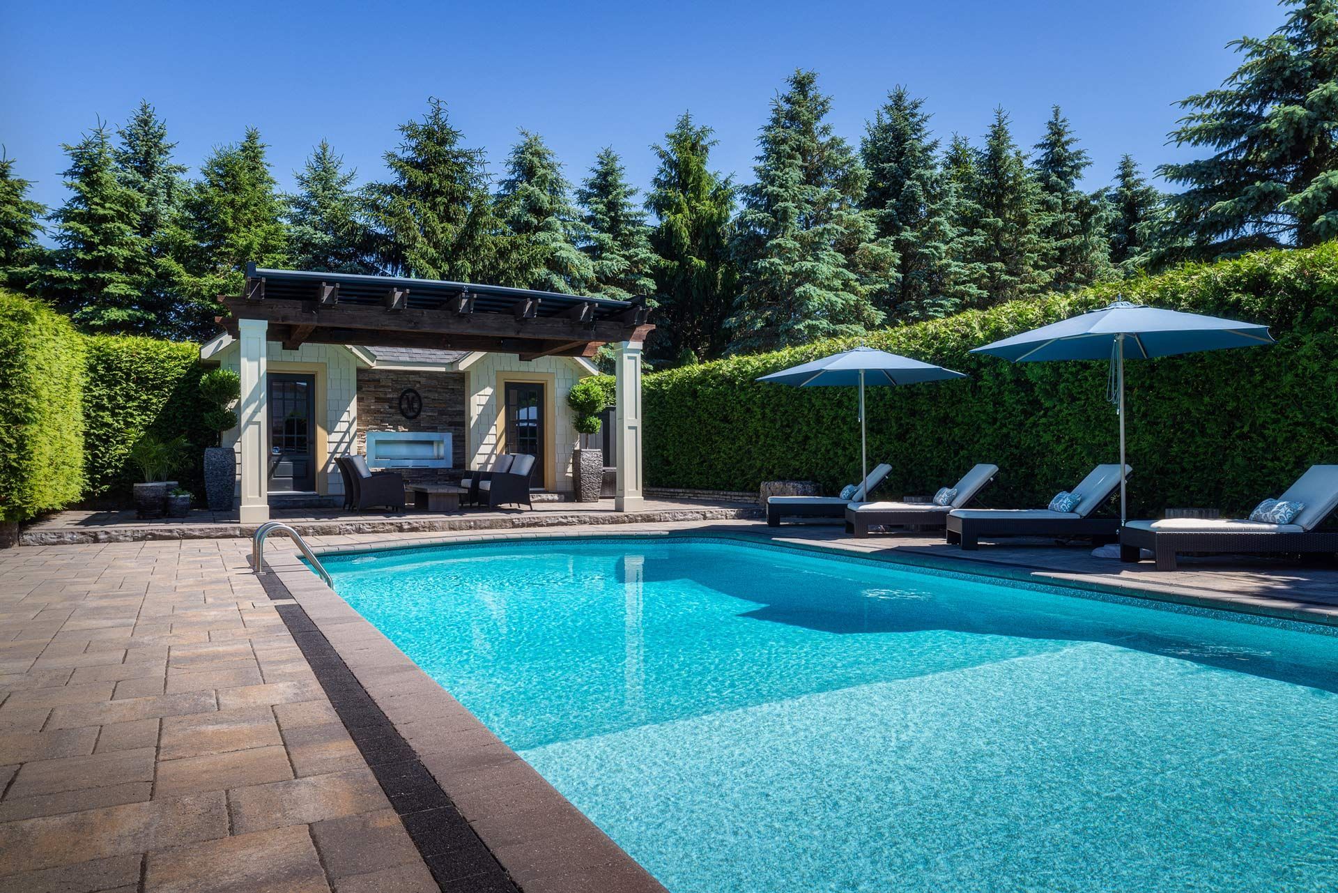 Luxury residential pool.