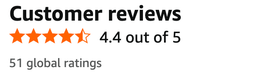 Customer review: 4.4 out of 5 stars based on 51 global ratings.