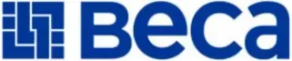 The word beca is written in blue on a white background