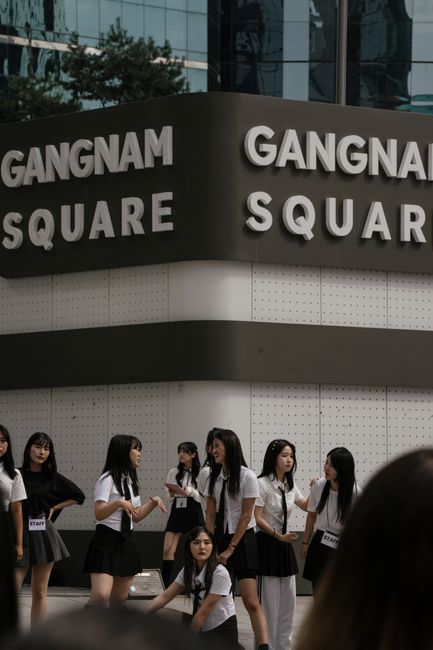 Gangnam street in Seoul near Hommage Women's Clinic for STD testing for international visitors