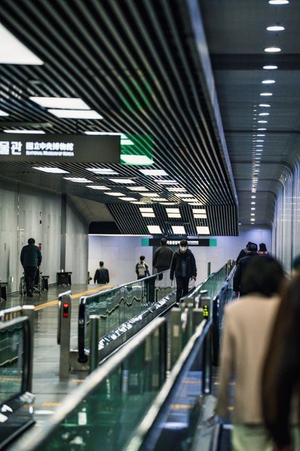 Seoul subway for international patients visiting Hommage Women's Clinic, Gangnam, for stem cell vaginal rejuvenation
