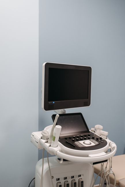 Ultrasound machine used for pelvic scans at Hommage Women's Clinic, Gangnam, Seoul
