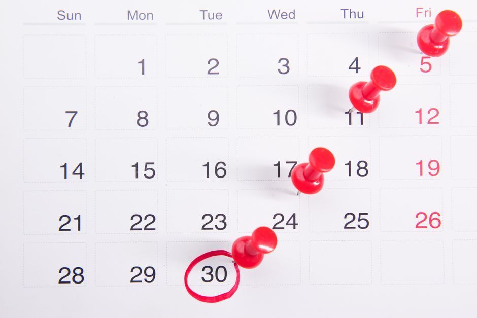 Calendar for tracking period dates before an irregular period appointment, Hommage Women's Clinic, Gangnam, Seoul