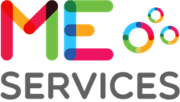 Un logo coloré pour mes services avec un fond blanc.