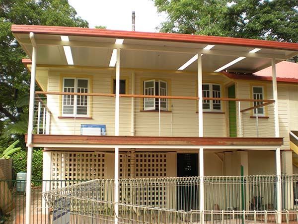 A House with A Balcony and A Red Roof — A & B Lattice World & Patios in Northern Beaches, QLD