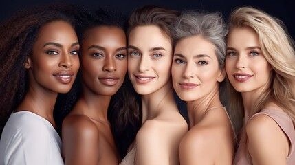A group of women of different ages and races are posing for a picture.