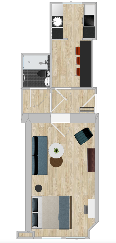 Floor plan of our Berlin holiday apartment