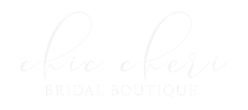 Ein weißes Logo für eine Brautboutique auf weißem Hintergrund.
