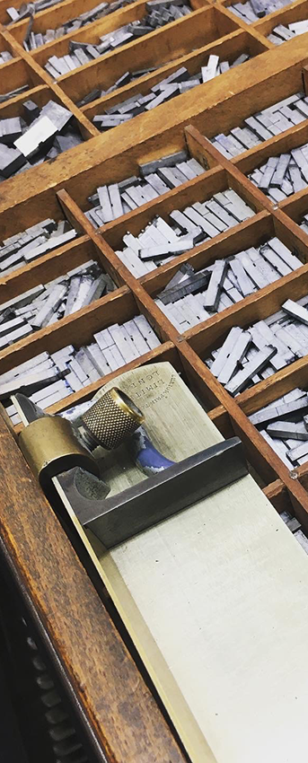 Metal type for hand setting